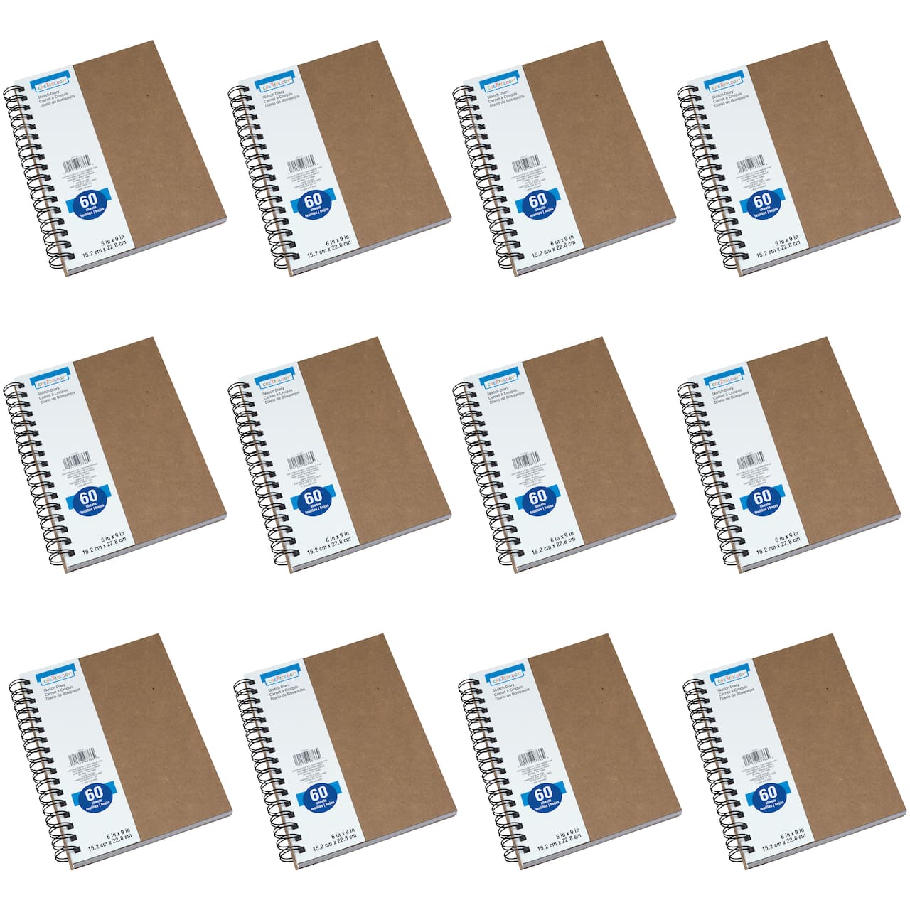 12 Pack: 6" x 9" Sketch Book by Creatology™